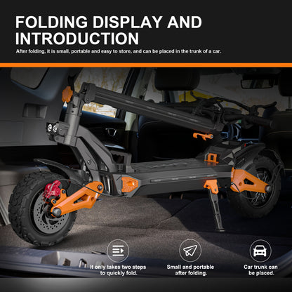 Adult Electric Scooter with 60V 30Ah Battery & 50-55 Mile Range - Heavy-Duty 397 Off-Road All-Terrain Commuter, One-Button Folding System, Dual Suspension & Disc Brakes, Compatible with 100-240V AC Power ( Plug) - for long-ra
