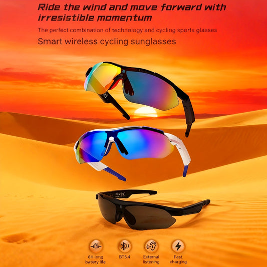 Wireless AI Smart Glasses with Polarized/Blue Light Filter & Built-in Mic/Speaker - Hands-Free Calling, 100+ Language Translation, Wireless Smart Glasses for Men & Women, Lightweight Comfort Fit, Music Playback, Ideal Gift fo