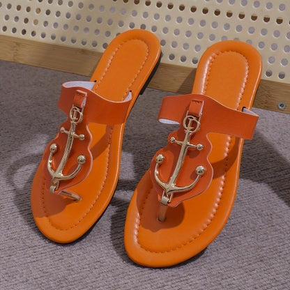 Women's Trendy Slide Sandals, Casual Clip Toe Flat Summer Shoes, Lightweight Slide Sandals