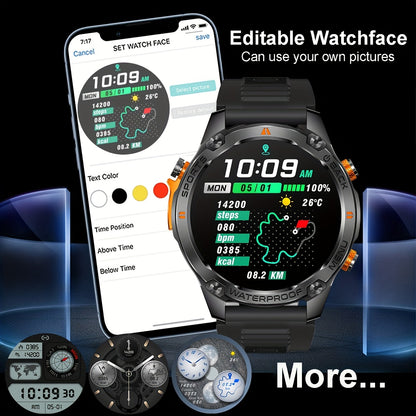 COIUSOR GPS Smartwatch for Men & Women - 1.46" AMOLED HD Display, Wireless Calls & SMS Alerts, Dual-Band L1+L5 GPS, Compass, Altitude, 5 Sports Modes, Magnetic Charging, High Quality, Compatible with for Iphone & Android, Tac
