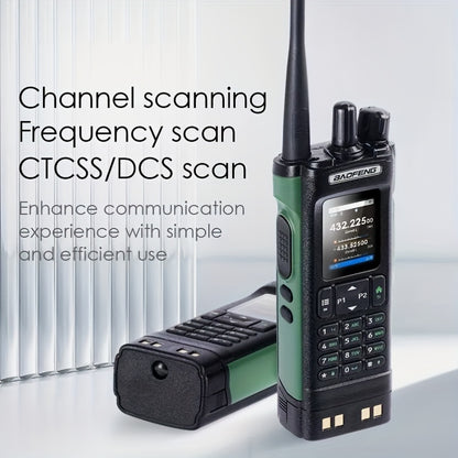 BAOFENG UV-32 Multi-Band Handheld Radio with GPS, 10W High-Power Walkie Talkie, Type-C Charging, 6-Band UHF/VHF/ HF/AM/FM/LSB, NOAA Weather Alerts, USB-C Charging, Compatible with PC/Laptop, for Emergency Services, Constructi