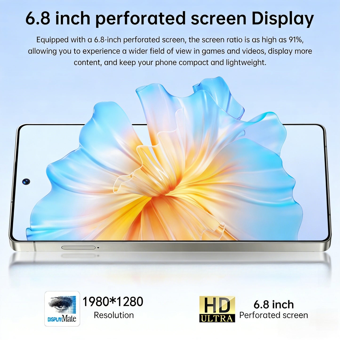 2026 New S25 Intelligent Android Phone | 6.8-inch/3.5-inch, 5G Unlocked Large Screen, Dual 13MP+48MP Camera, USB Type-C Charging, Dual SIM Slots, Includes Stylus, Headphones, Data Cable, Phone Case, Screen Protector | Ideal f