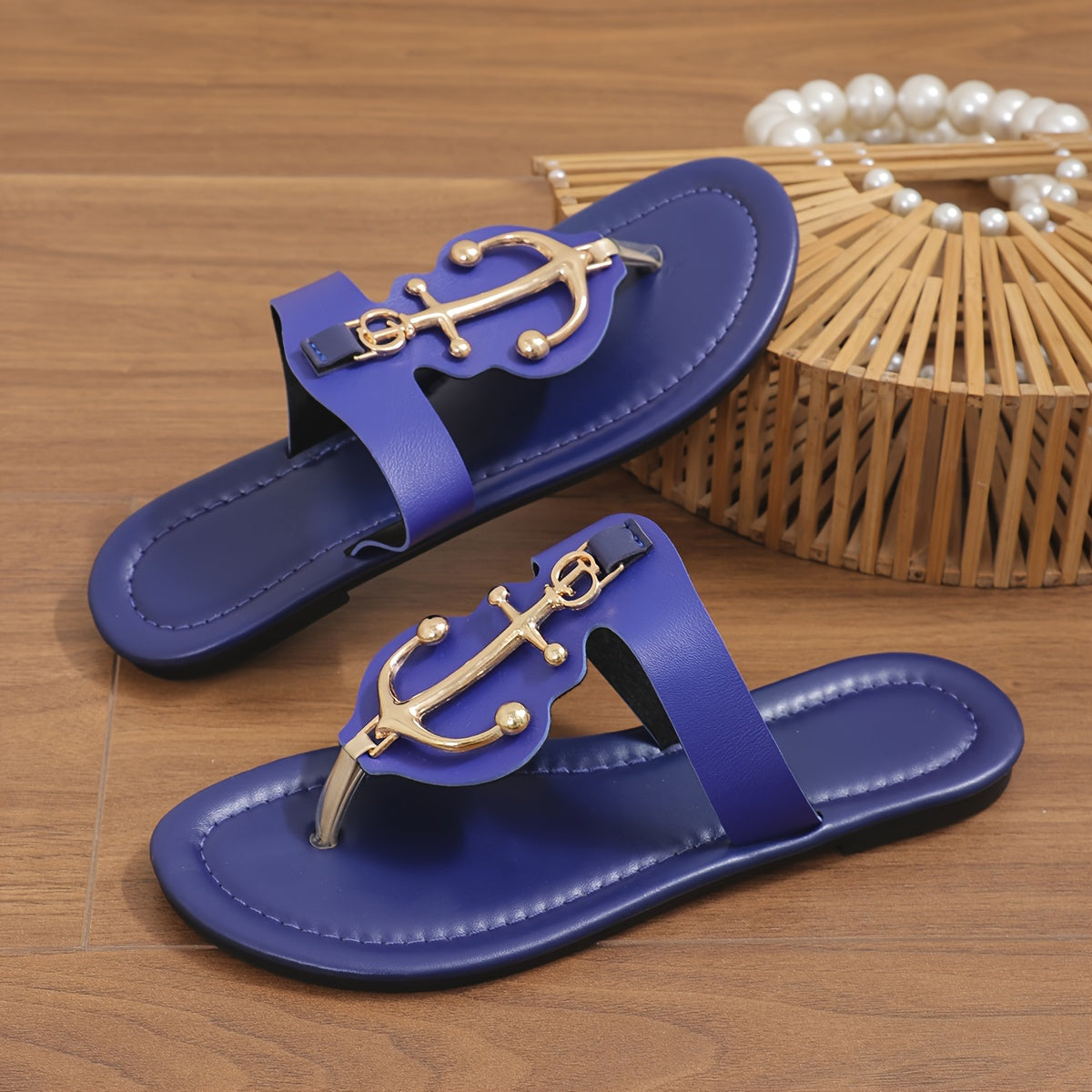 Women's Trendy Slide Sandals, Casual Clip Toe Flat Summer Shoes, Lightweight Slide Sandals
