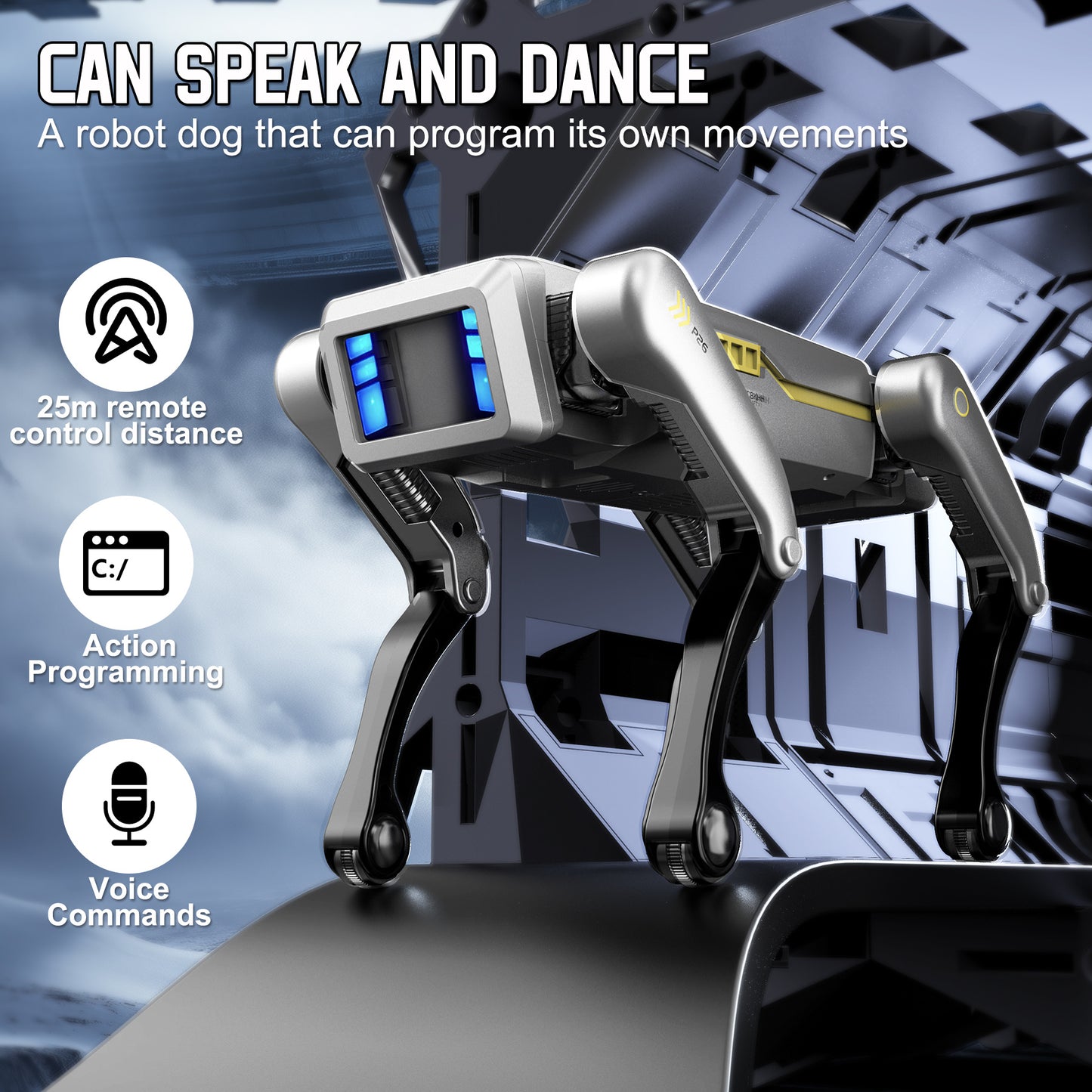 Intelligent Robot Dog - Remote Control, Special Effects Robot Dog, Dancing, Multi-Functional, Intelligent Programming Companion Toy Christmas gift New Robot Dog, Wireless Remote Control Dog, AI Voice Control Can Be Connected