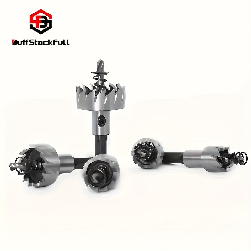BUFF STACK FULL 5pcs HSS Drill Bits with Wrench - High-Speed Steel, Rust-Proof, Precision Sizes (16mm-30mm) for Metal & Stainless Steel - Ideal for Professional Sheet Metal Work, Drill Bits for Steel, Metalworking Drill Bits