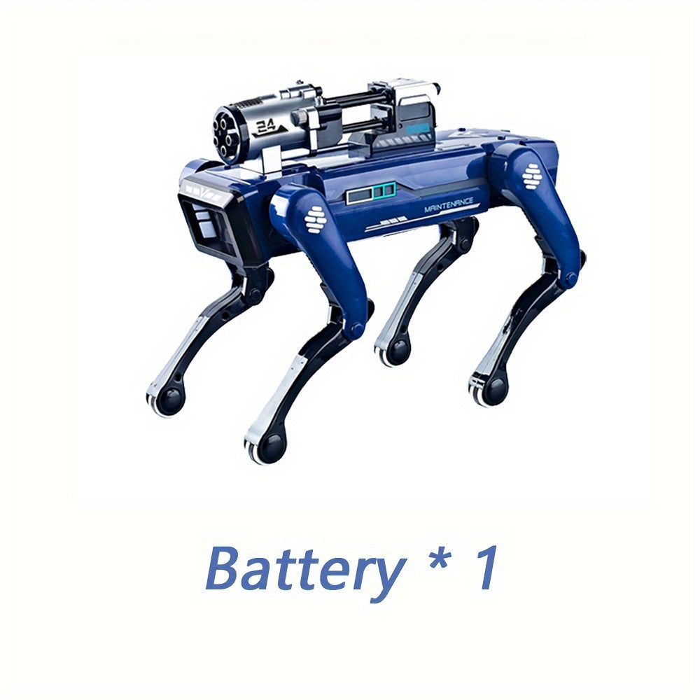 Intelligent Robot Dog with Voice Control, Interactive Discovery, Music & Dance, Mechanical Arm, Red Spray Function, Blue Launch Function, Stimulates Curiosity, Usb Rechargeable