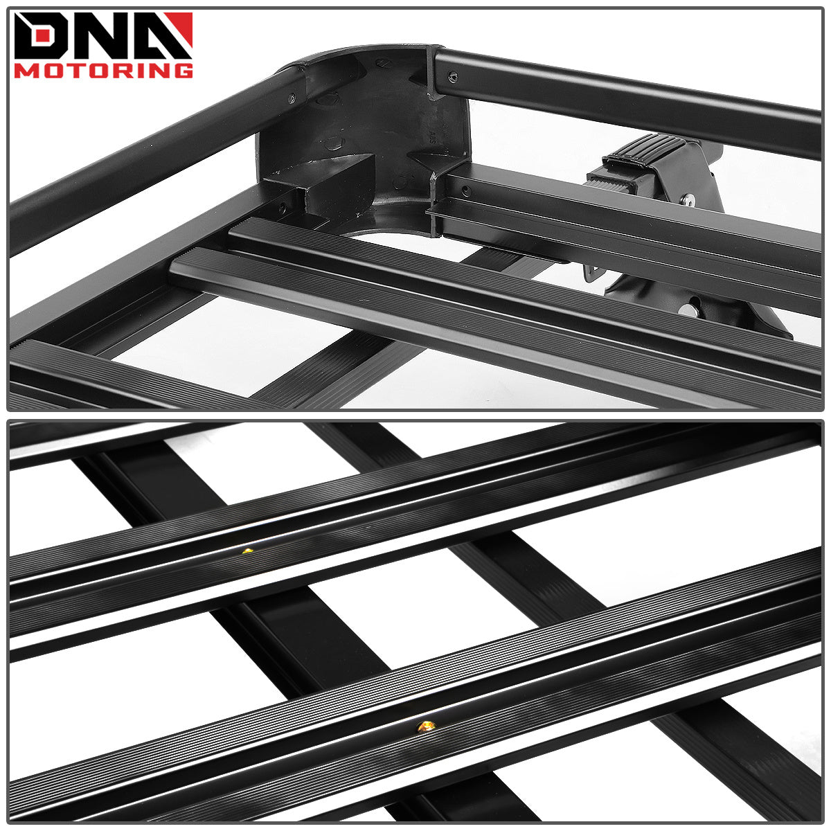 DNA MOTORING Cargo Roof Rack Cross Bar Carrier Basket, with Adjustable Clamps