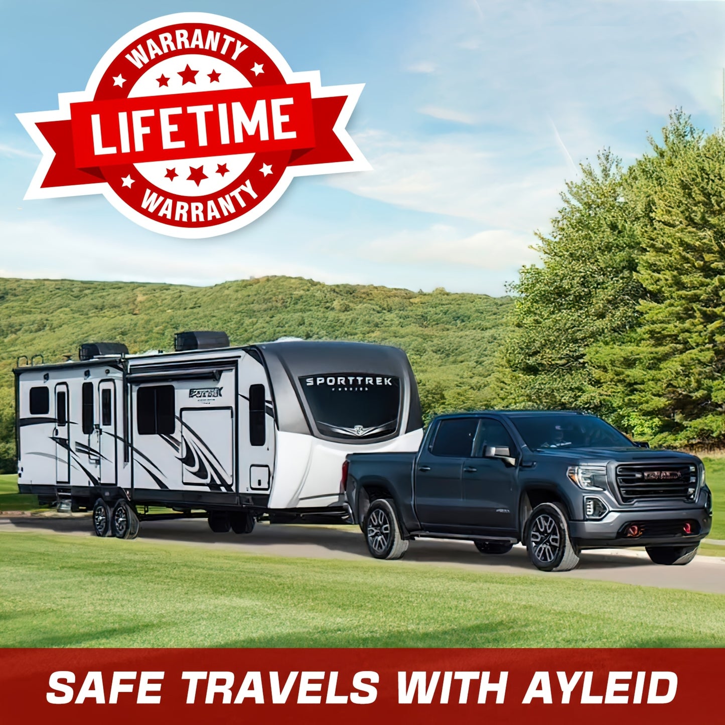 Ayleid Tri-Ball Trailer Hitch Mount with Rotatable Hook & Pin - Includes 3 Replaceable Balls (1-7/8", 2", 2-5/16") - Fits 2" Receiver for Secure Towing, Red Handle & Black Metal Construction