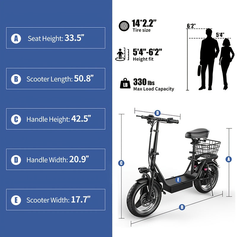 Two Options Available: Z6 48V Electric Bicycle & K8 36V Electric Scooter | 500W Dual Motor | 19MPH Speed | Folding Design+Removable Basket | Available in Both Sitting Positions/ Single Seat | Turn Signal Functionality | UL Ce