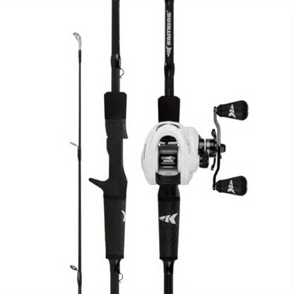 KastKing Crixus Fishing Rod and Reel Combo - IM6 Graphite Blank Fishing Rods with Baitcasting/Spinning reel, Lightweight Graphite, SuperPolymer Handle, Two-Piece design, Stainless Steel/Zirconium Oxide Guides - Fast Action Ro