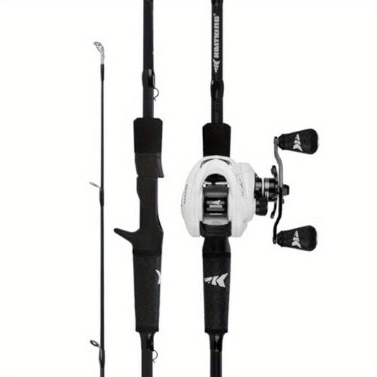 KastKing Crixus Fishing Rod and Reel Combo - IM6 Graphite Blank Fishing Rods with Baitcasting/Spinning reel, Lightweight Graphite, SuperPolymer Handle, Two-Piece design, Stainless Steel/Zirconium Oxide Guides - Fast Action Ro