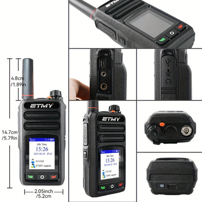 Nationwide LTE Walkie-Talkie - Two-Way Radio - Unlimited Range POC Two Way Radios Set, Field Operations, Emergency Communication, Handheld Device, Compact Design, Highquality Build, Reliable Performance, Communication Device,