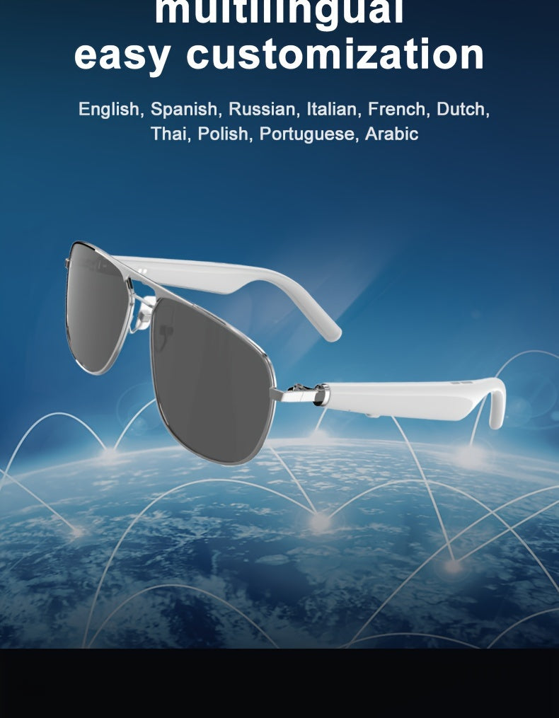 5.3 wireless glasses headset, sunglasses sports, smart wireless glasses, sports glasses, wireless calls, music playback, pilot sports glasses, cycling glasses wireless headset, sports outdoor cycling glasses, suitable for men