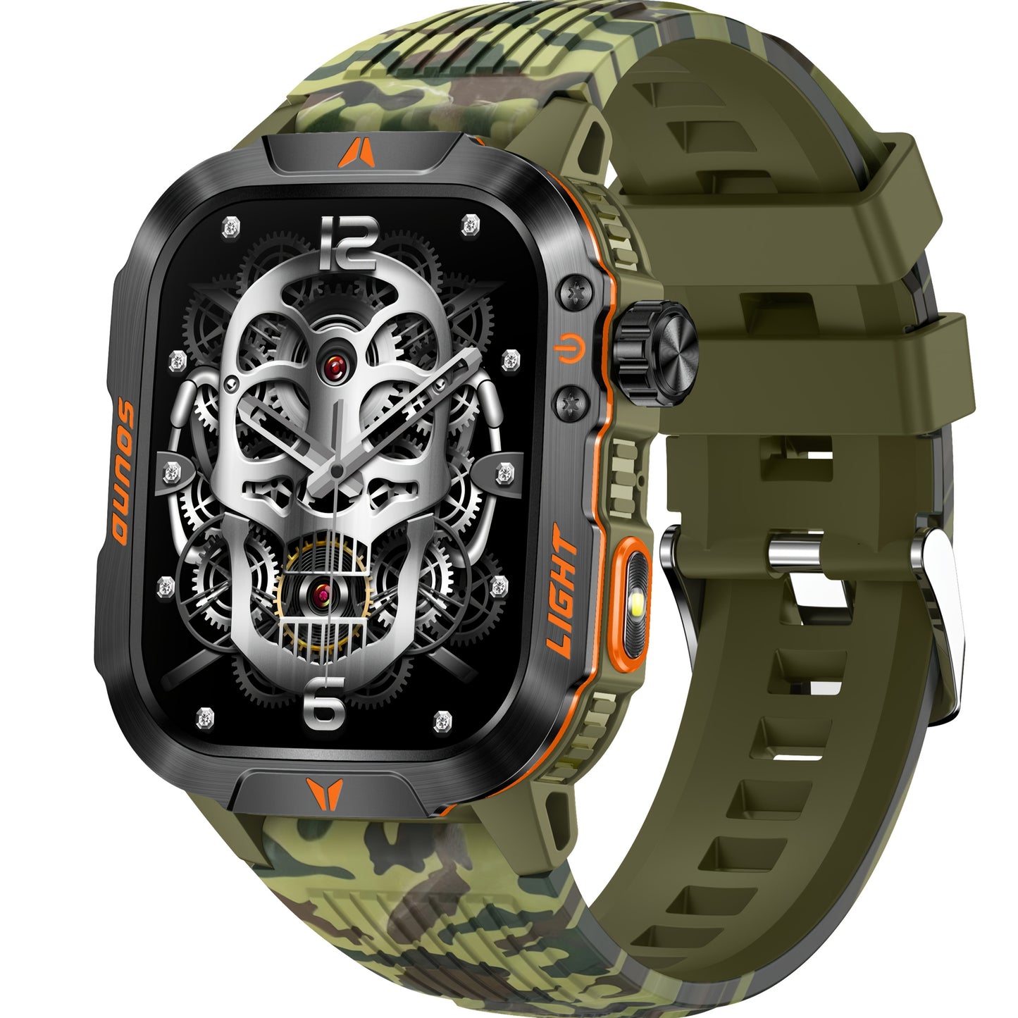 QTLJJBY Outdoor Sports Smartwatch with One-Touch Call Answering/Dialing, Message Notifications, Multiple Sports Modes, Activity Tracker (Calorie, Pedometer), Flashlight, 600mAh Battery, IP68 Waterproof, Couple's Watch, Perfec
