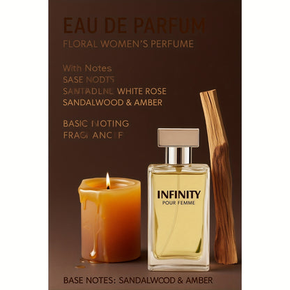Eau de Parfum – Floral Women's Perfume – with Notes of Bergamot, White Lily, White Rose, Sandalwood & Amber – Long Lasting Fragrance