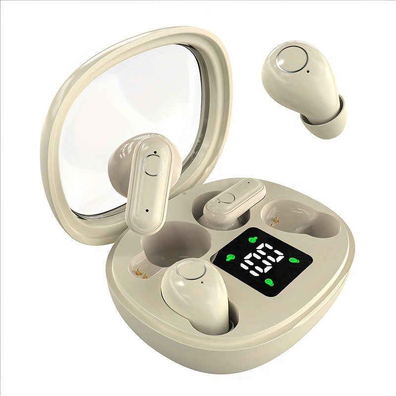 Ultra Small Mini Sleep, Short Handle Sports Wireless Earphones, HiFi Bass Stereo Dual Sound Quality 5.4 Wireless Earphones, Comfortable Noise Reduction Wearing, High-definition Digital Display With Microphone, Ultra Long Stan