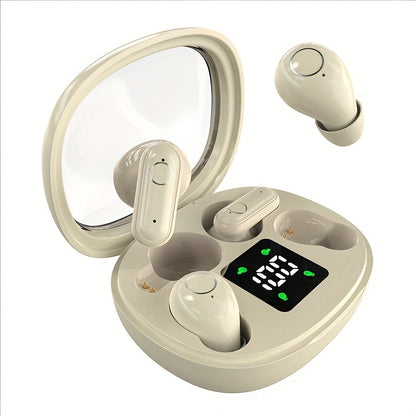 Ultra Small Mini Sleep, Short Handle Sports Wireless Earphones, HiFi Bass Stereo Dual Sound Quality 5.4 Wireless Earphones, Comfortable Noise Reduction Wearing, High-definition Digital Display With Microphone, Ultra Long Stan