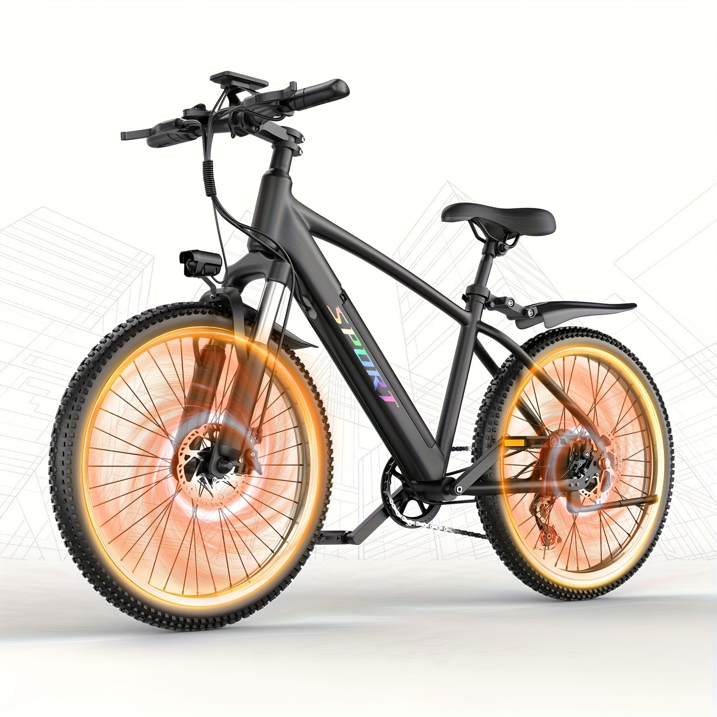 Electric Bike For Adults, 749W Motor Peak Ebike, 480Wh Removable Battery E Bike, Max 45Miles 25MPH, 26" Electric Mountain Bike, 7-Speed & Front Suspension, Electric Bicycle For Commute