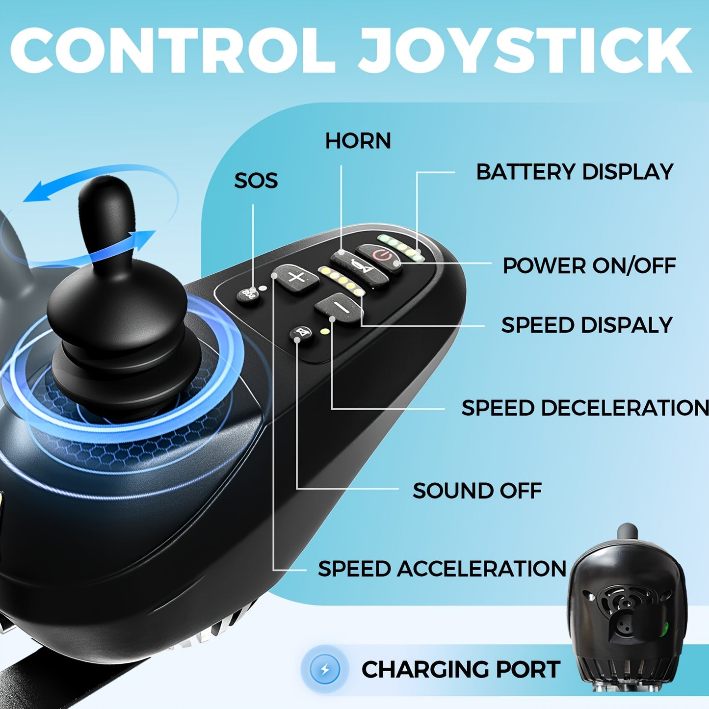 One Click Folding! Adult And Elderly Electric Wheelchairs with Electromagnetic Braking Are Safe And Reliable. Solid Inflatable Tires Have Strong Adaptability And A Range Of 15 Kilometers. They Are A Great Tool for Shopping An
