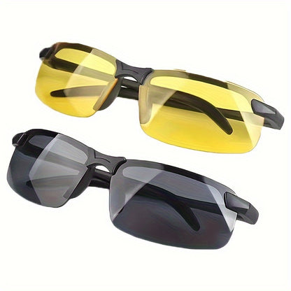 Ultralight Aurora Night Vision Driving Glasses Suitable for Men and Women-Anti-Glare, Half-Frame Design Ensures Safe Vision at Night