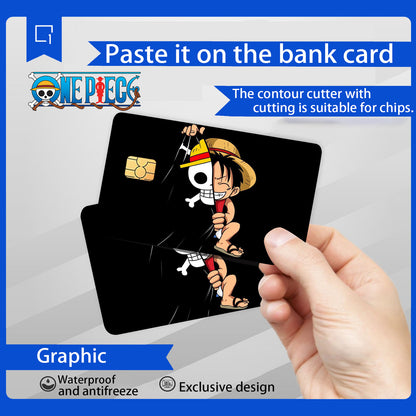 Brand 1 Set/2 Sheets, 2025 New One Piece Luffy Design - PVC Material Stickers, Suitable for Traffic, Keys, Credit Cards, Debit Cards, Card Protective Film, Bubble-Free, Privacy Protection Ultra-Thin, Matte Texture, Digital Pr