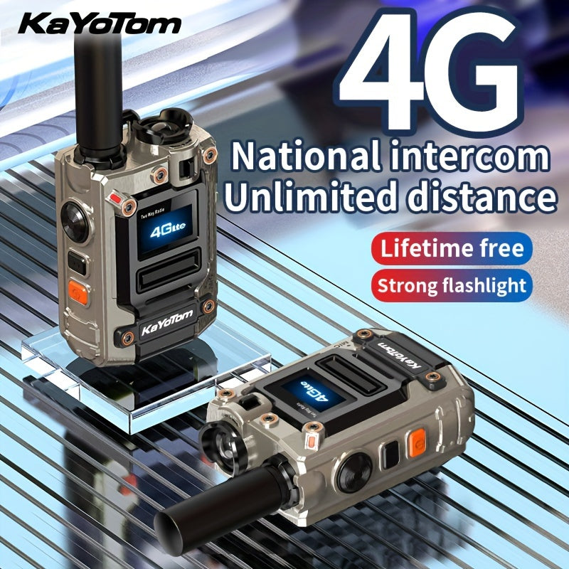 Kayotom Global Walkie-talkie with Unlimited Range 4G Two-way Radio Is Easy to Operate, Has No Monthly Fee, Long Battery Life, Is Sturdy And Durable, Dust-proof And Shock-proof, Suitable for Outdoor, Group And Remote Coordinat