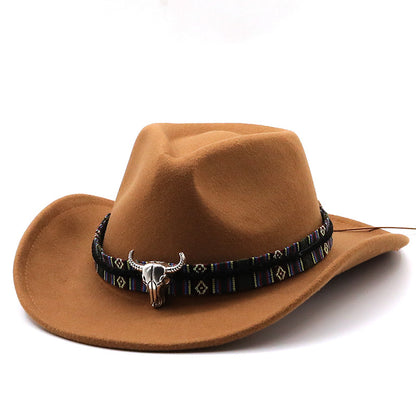 Men's & Women's Western Cowboy Hat with Tweed Jazz - Wide Brim Felt for all-Weather, Non-Textile Durable Design, Black for horseback Riding, Festivals, Ranch - Unisex Cowboy/Cowgirl