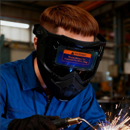 Welding Auto Darkening-Full Face Welding Helmet-Glare Blocking Face Protector, Arc Flash Shield Heat-Insulating Helmet, Eye Protection Gear for Professional Welders-UV IR Protection for Woodworking Metalworking Sanding Mowing