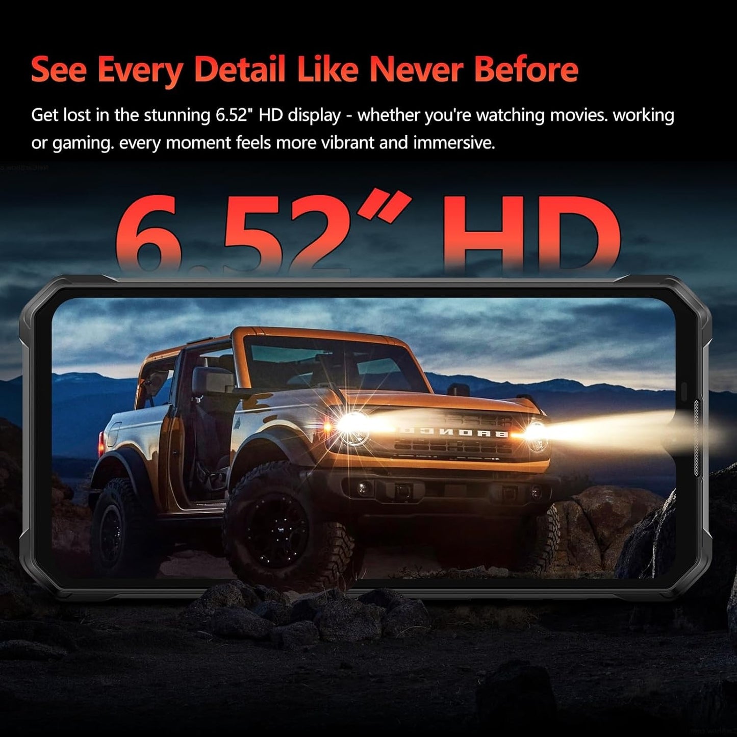 [T-Mobile] OUKITEL WP53 PRO SE Rugged Phone Unlocked- 24(8+16)GB+256GB Cell Phone, 11000mAh Battery Android 15, 6.52'' Display, 128dB Loud Speaker, 50MP Camera, 4G Dual SIM/NFC/GPS/OTG, Black