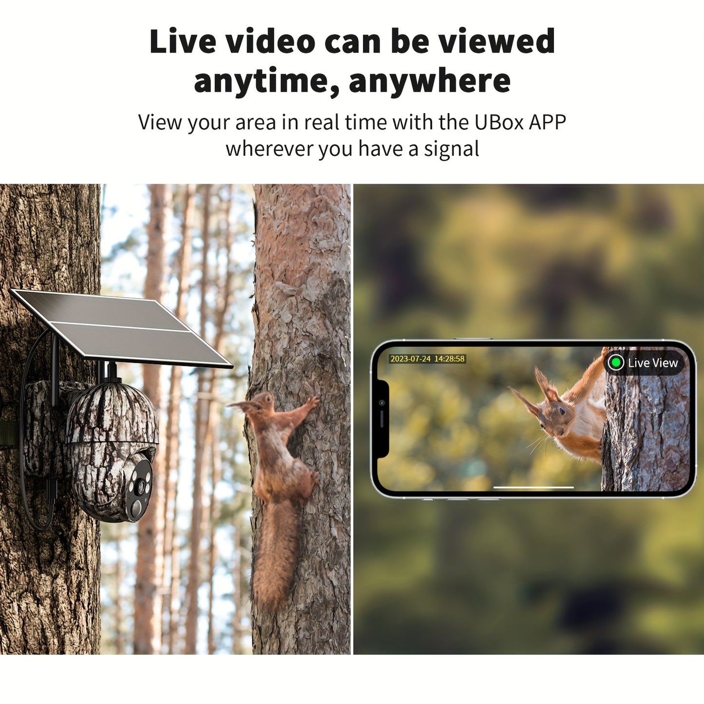 SEHMUA 4G Solar LTE Cellular Trail Camera With 360° Pan Tilt & 2-Way Audio, 4K Live View, Security Cameras Wireless Outdoor, 0.2s Trigger, HD Night Vision, Built-in SIM Card With 7-Day FREE Data, Waterproof For Hunting & Sec