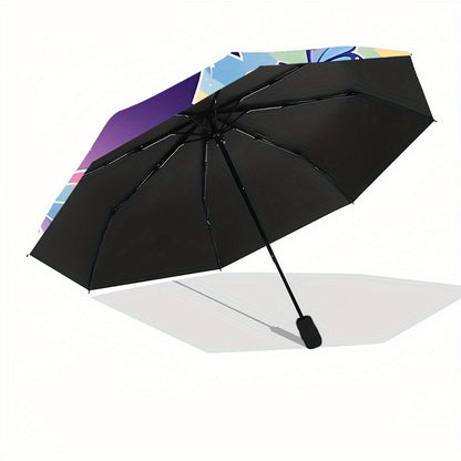 Magic Anime-Inspired Automatic Folding Umbrella - 8-Rib Durable Design, Portable Travel Umbrella with Vibrant Anime Artwork, Compact & Lightweight for Commuting, Beach, or Holiday Gifts, Beach Umbrella, Commuting Accessory, S