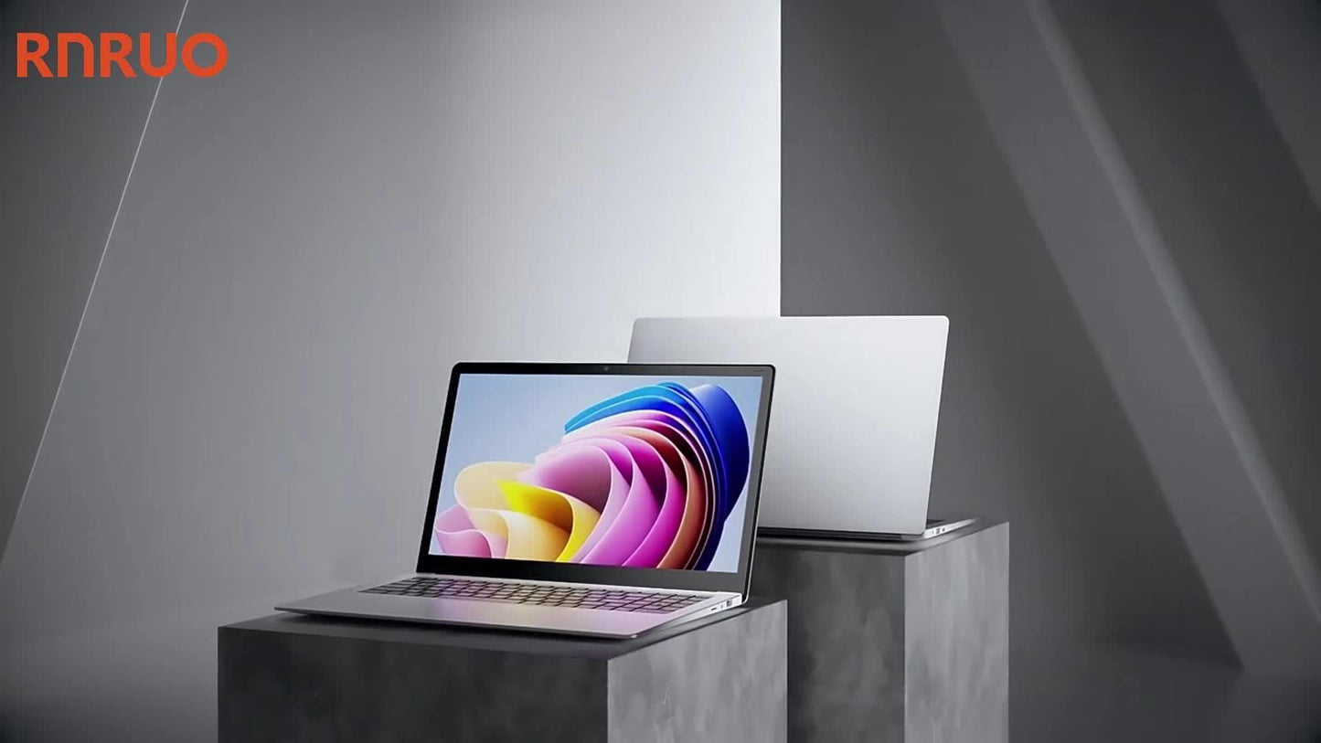 RNRUO 15.6-inch New Ultra-thin Laptop with Pentium 6500Y Processor, 8GB RAM SO-DIMM * 2 256GB SSD, Supports Dual Screen 4K High-definition Resolution, Stereo Four Speakers, TYPE-C Charging And PD Fast Charging, Rich Computer