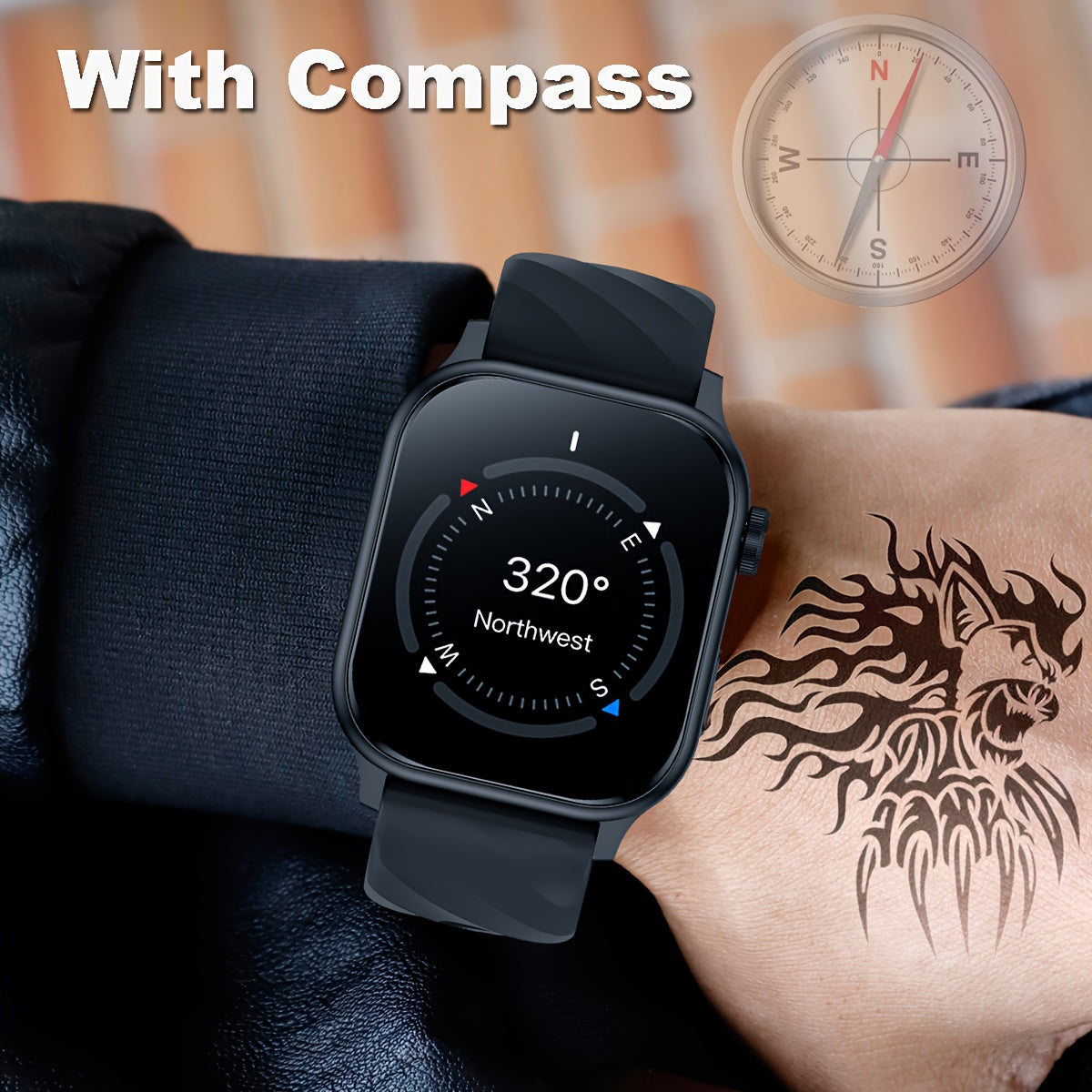 New Stylish Smartwatch, GPS Watch, 2.01-inch Large Screen, Battery, High Quality, Multiple Dials, Wireless Calling and Text Reminders, 100+ Sports Modes, Suitable for Men's and Women's Fitness Tracking Watch | Modern Smartwat