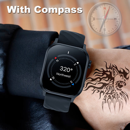 New Stylish Smartwatch, GPS Watch, 2.01-inch Large Screen, Battery, High Quality, Multiple Dials, Wireless Calling and Text Reminders, 100+ Sports Modes, Suitable for Men's and Women's Fitness Tracking Watch | Modern Smartwat