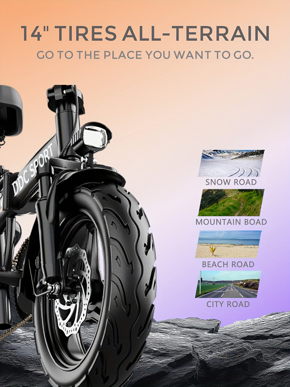 Foldable Electric Bike for Adults, 700W Peak Motor 48V 20Ah Removable Battery Ebike, 35 Miles 32km/h High - Speed, City Commuter, LCD Display, Dual Disc Brakes, for Men & Women (330 Lbs Capacity)