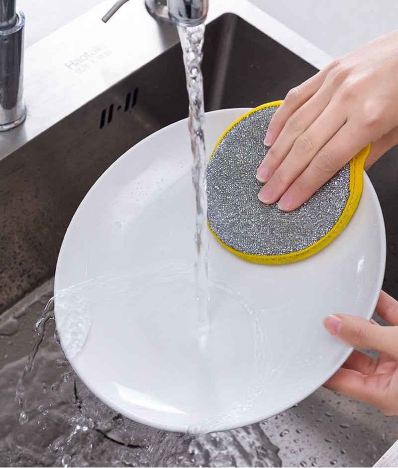 5/10pcs Double-Sided Dishwashing Sponges for Pots and Pans - Effortless Kitchen Cleaning with Durable Polyester Sponges