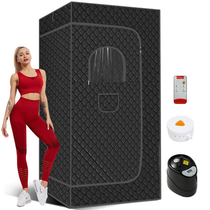 Portable Full-Size Sauna Box for Home - Personal Steam Sauna with Remote Control, Folding Chair & Steamer - Compact Suitable for Body Relaxation,,, 36" x 36" x 71"