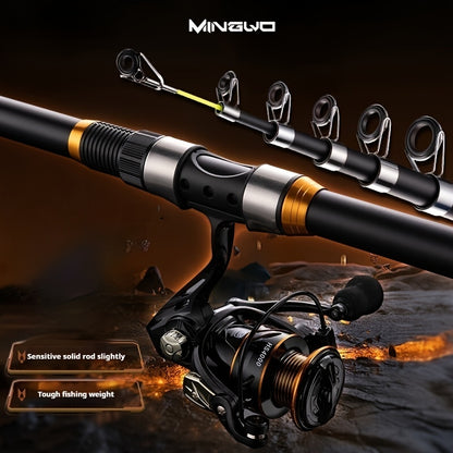 [Sea Fishing Rod Set] Long Throw Sea Fishing Rod Set (2.1m, 2.4m, 2.7m, 3.0m, 3.6m) | Smooth Guide Ring | Seaside Fishing Pole | Fishing Wheel Set Combination | Leisure Fishing