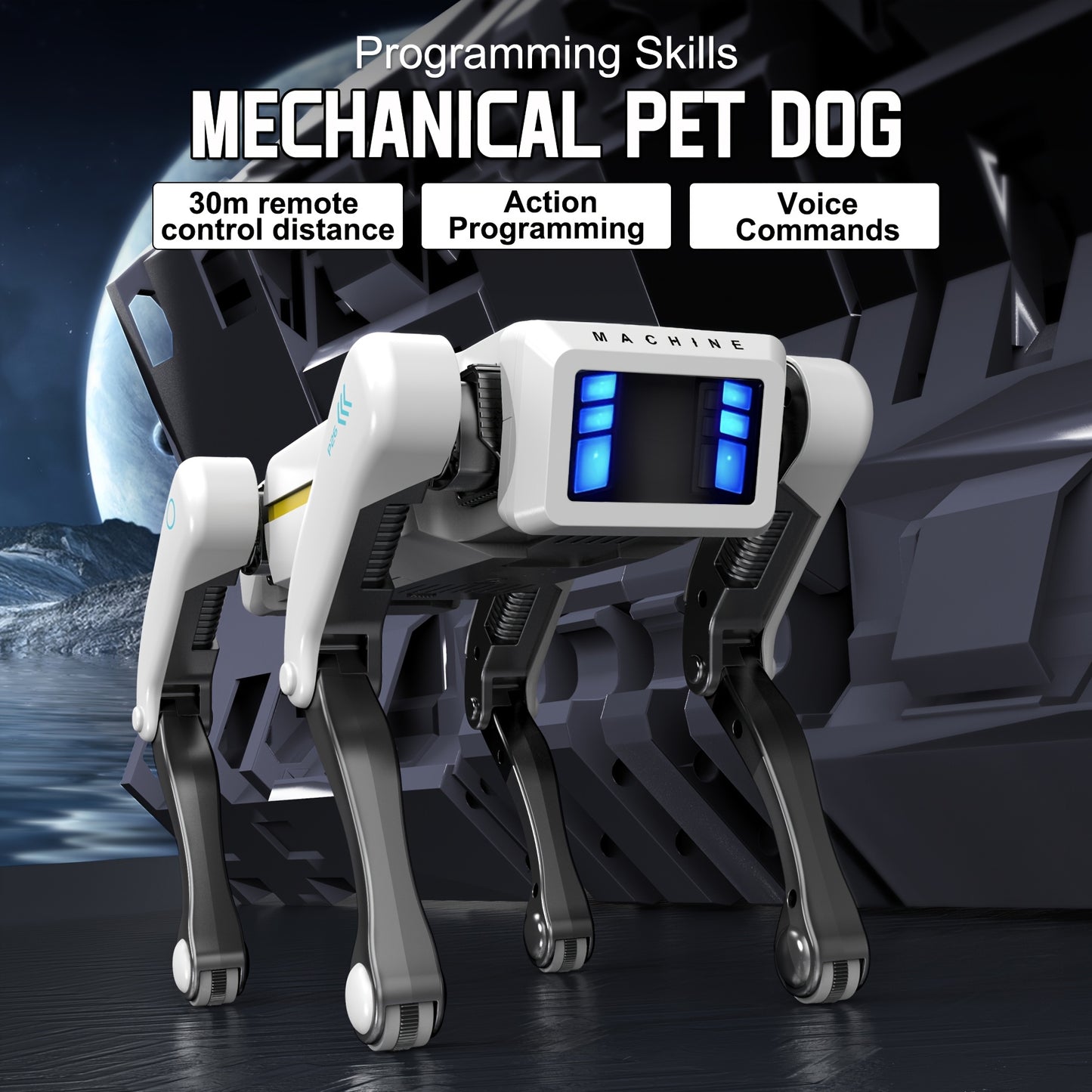 [Special Offer] [Flash ]Intelligent Robot Dog, 2.4GHz Remote Control Toy Dog, With A Maximum Remote Control Distance Of 99Ft, AI Voice Control Can Be Connected, Programming Actions To Mobile Apps, Can Dance, Telling Stories,