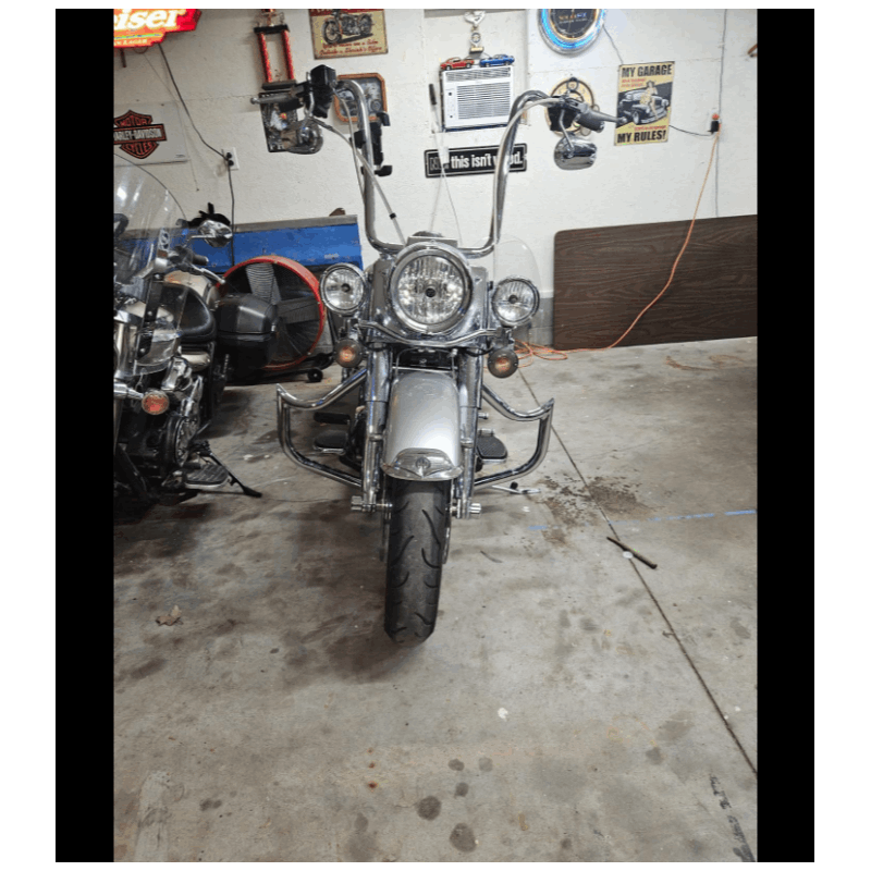 1.5" Engine Guard Crash Bar Compatible with 1997-UP for Harley Davidson Street Glide Electra Glide Road King Replacement for 81013SG14 Steel Silvery