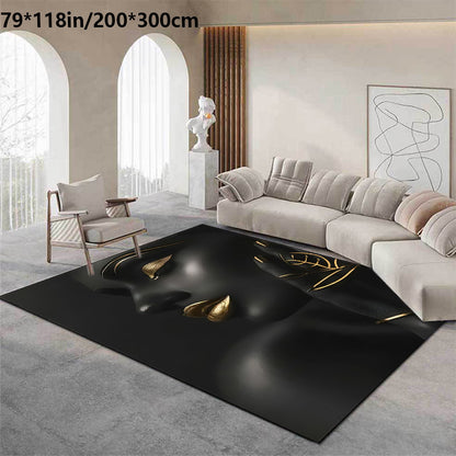 1pc Christmas Decorative Area Rug, Artistic Carpet, Non-Slip, Machine Washable, Easy to Maintain, Home Decor for Sofa, Coffee Table, Bedside, Dining Table, Kitchen Non-Slip Mat, Game Room, Entrance Rug, Floor Mat.
