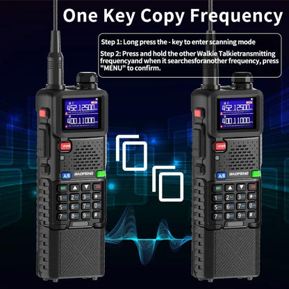 Baofeng Radio Ham Radio Long Range 5RM 10W Handheld NOAA Weather Radio 3800mAh Rechargeable Walkie Talkies for Adults with Programming Cable USB C Charging for Hunting Survival Gear 2 Pack