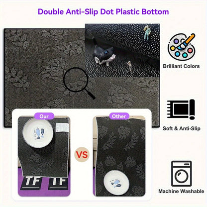 3D Printed Velvet Bohemian Area Mat - Soft, Durable, Machine Washable, Non-Slip, Thick & Comfortable for Living Room, Bedroom, Entryway - 850g/m², Rectangular Shape, Vibrant African-Inspired Design, Rugs for Living Room