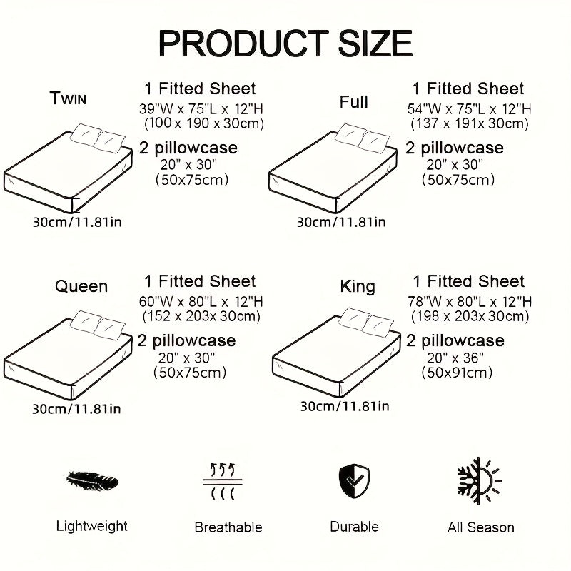 3pcs Comfortable Egyptian Hieroglyphics Theme Bed Fitted Sheet Set - Soft High-Definition Digital Print, Soft, Breathable 100% Polyester, Perfect Gift, All-Season Family And Friends Gift