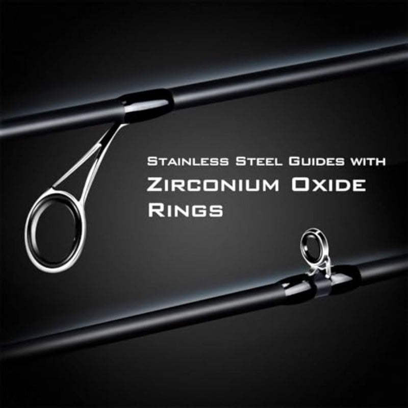 KastKing Crixus Fishing Rod and Reel Combo - IM6 Graphite Blank Fishing Rods with Baitcasting/Spinning reel, Lightweight Graphite, SuperPolymer Handle, Two-Piece design, Stainless Steel/Zirconium Oxide Guides - Fast Action Ro