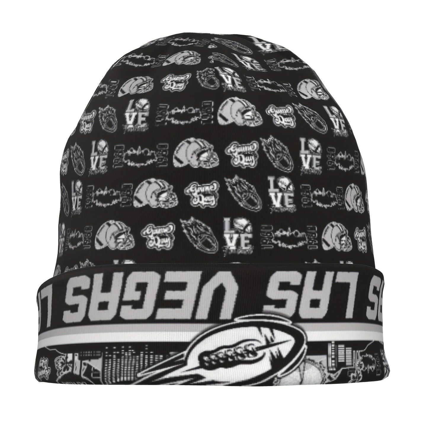 Las Vegas Football Team Logo Beanie Hat - Sport Style Warm Unisex for men & women, Sizing, All-Season Gift for Football Fans (Ideal for Games, Christmas, New Year) - Ultimate Cold Weather Accessory