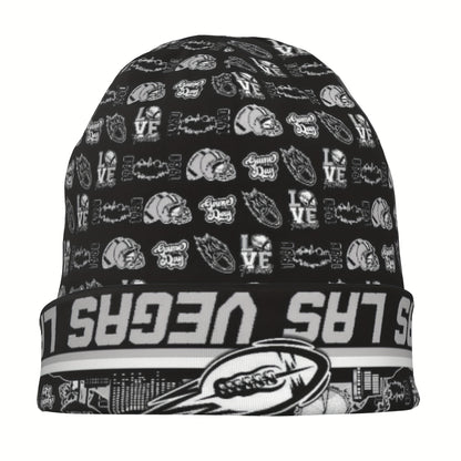 Las Vegas Football Team Logo Beanie Hat - Sport Style Warm Unisex for men & women, Sizing, All-Season Gift for Football Fans (Ideal for Games, Christmas, New Year) - Ultimate Cold Weather Accessory