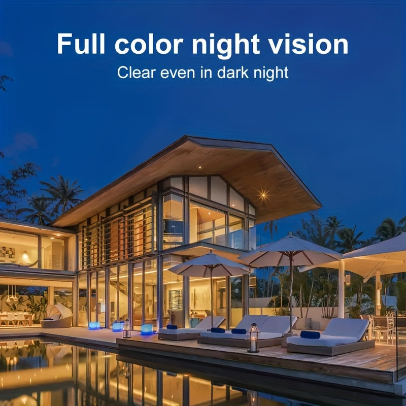 5pcs Solar-powered Security Cameras That See Every Detail For Your House, 314.96inch Ultra HD Crystal Day & Night, 2.4G Long-Range WiFi Never Miss Connection, Smart Night Vision Automatically Active In Dark, Instant 2-Way Tal