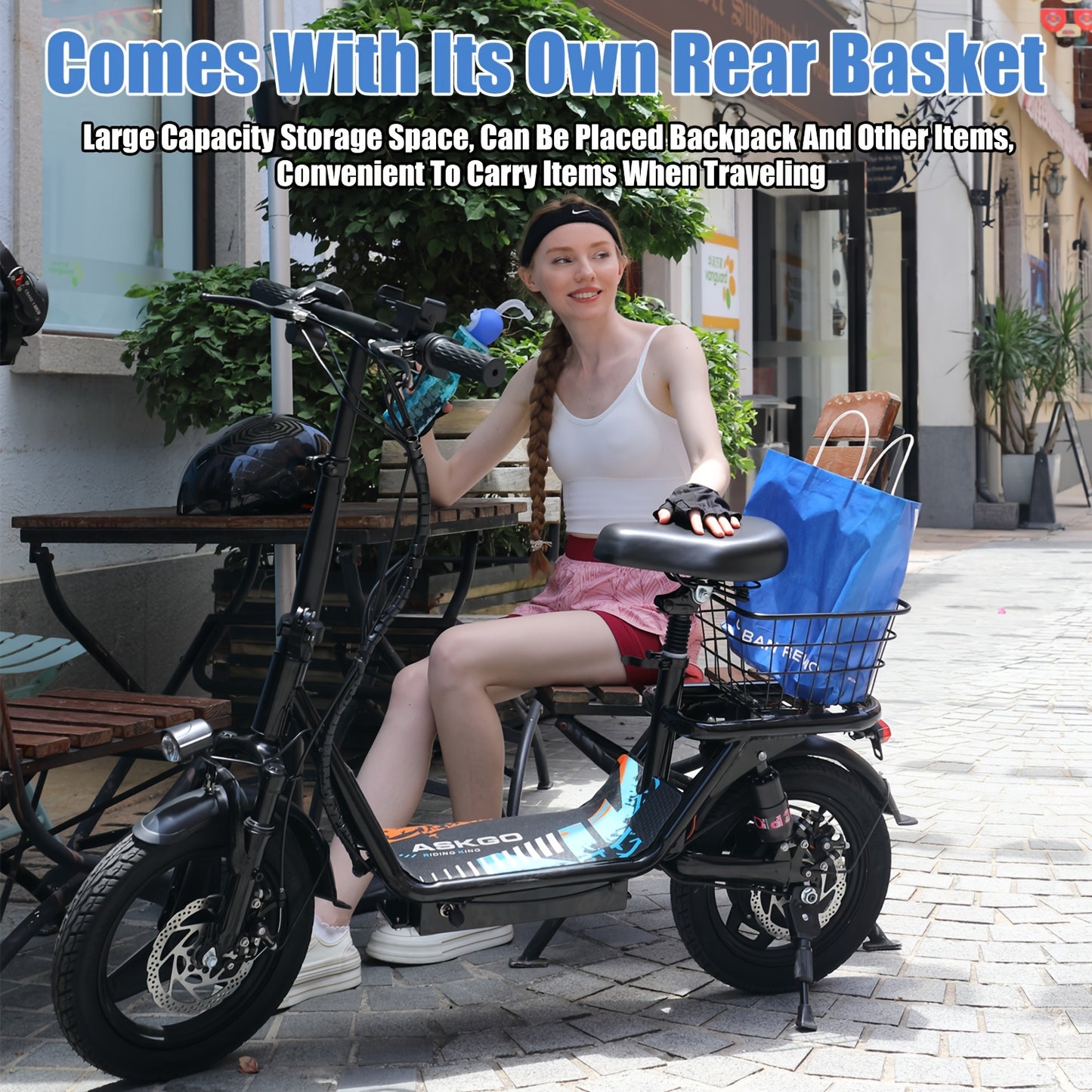 Two Options Available: Z6 48V Electric Bicycle & K8 36V Electric Scooter | 500W Dual Motor | 19MPH Speed | Folding Design+Removable Basket | Available in Both Sitting Positions/ Single Seat | Turn Signal Functionality | UL Ce