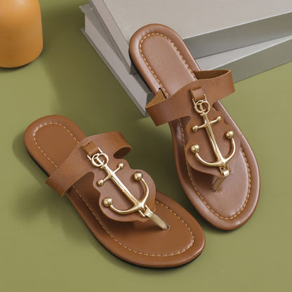 Women's Trendy Slide Sandals, Casual Clip Toe Flat Summer Shoes, Lightweight Slide Sandals